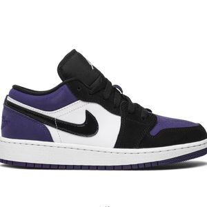 Air Jordan 1 Low Top Sneakers “GS” Court Purple